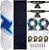 Skate Completo Shape Hideout Classic 8.0 Big White Blue Logo - Imagem 1