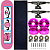 Skate Completo Shape Marfim Drop Sista 8.0 Pink Ploc - Imagem 1