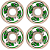 Rodas Bones 54mm STF Kitty Twister V5 Sidecut 99a Green - Imagem 1