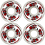 Rodas Bones 53mm STF Kitty Twister V5 Sidecut 103a Red - Imagem 1