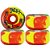 Rodas Faith Skateboards 53mm Dureza 100A Red Yellow - Imagem 1