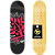 Shape Wood Light Skate 8.00 Marfim Fiber Glass Black logo Vermelho - Imagem 1