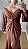 Vestido longo marrom com drapeado - Imagem 2
