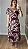 Vestido Longo Estampado Folhagem Vinho - Imagem 1