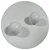 BOLA PLASTICA LEITOSA PASSANTE 10MM COM 2 FUROS pacote 10 unidades - Imagem 3