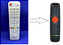 2 Controle Remoto CLONADO Para Receptor Azamerica CH PRO GX - Imagem 1