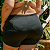 Shorts Plus Size Liso em Poliamida com Bolsinho e Recorte Lateral - Imagem 3