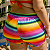 Shorts Plus Size Estampado em Poliamida com Bolsinho e Recorte Lateral - Imagem 2