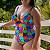 Maiô Janete Estampado Plus Size Trançado nas Costas - Imagem 1
