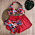 Conjunto Bojo Lia +Calcinha Mesma Estampa Bombom + Shorts em Poliamida Liso - Imagem 1