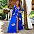 Kimono Feminino Maxi Azul Estamparia Olho Grego - Imagem 5