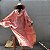 Kimono Bohemian Estamparia Tie Dye Rosa com Capuz - Imagem 1
