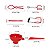 Kit 6 Pçs Utensílios Pegador Conservas Picles Geléia - Red - Imagem 2