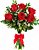 Buquê com 06 Lindas Rosas Vermelhas Artificiais - Imagem 1