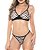 Conjunto Lingerie Feminina - Calcinha Modelo Fio Dental - Sutiã com Alças Fixas e Reguláveis - Tamanhos: P - M - G - GG - Plus Size - Cores: Zebra e Onça Sensuale - Imagem 1