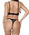 Conjunto de Lingerie em Renda Jacatrônica - Sutiã com Aro e Busto Anatômico - Calcinha Modelo Fio - Tamanhos: M e GG - Cores: Preto e Vermelho Rubi - Imagem 2
