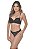 Conjunto de Lingerie Tule Liso com Renda - Sutiã com Bojo - Calcinha Modelo Fio Dental - Tamanhos: P, M, G e GG  - Cores: Preto, Vermelho Rubi, Pink e Romance - Imagem 2