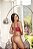 Conjuntinho de Lingerie - Calcinha com Abertura e Cropped com Bojo - Tiras Ajustáveis nas Costas - Projetado para Deixar Você Mais Sexy - Tamanho:  M Médio - Cores: Absoluto & Preto com Vermelho - Imagem 5