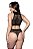Conjunto Lingerie Sexy Top e Calcinha Strass Preto | Castelo dos Prazeres RIBEIRÃO PRETO - Imagem 2
