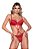 Conjunto Top Lingerie Renda Vermelho Rubi GG Sexy | Plus Size Castelo dos Prazeres Rio Preto & Ribeirão Preto - Imagem 1