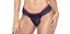 Calcinha Fio Dental Microfibra e Renda Bicolor Marinho e Pink G | Lingerie Castelo dos Prazeres Rio Preto & Ribeirão Preto - Imagem 1