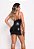 Vestido Lycra Metalizada Preto G | Passa Fita Lateral Ajustável | Fantasia Sexy Castelo dos Prazeres - Imagem 3