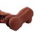 Masturbador Masculino Mini Corpo Cyberskin Marrom 18x8cm - SexShop em Rio Preto com Entrega Rápida & Discreta - Imagem 3