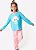 PIJAMA ML KIDS ECO UNICORNIO MYSTIC AZUL - PUKET - Imagem 1