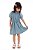 VESTIDO MANGA CURTA EM TECIDO PLANO AZUL FADED DENIM - UP BABY - Imagem 1