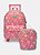MOCHILA COM RODINHA + LANCHEIRA GATA MEO ROSA - PUKET - Imagem 1