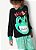 PIJAMA ML SOFT DINO FOOD PRETO PUKET - Imagem 2