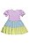 VESTIDO MANGA CURTA EM RIBANA E MEIA MALHA 153412 LILAS ORQUIDEA UP BABY - Imagem 2