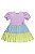 VESTIDO MANGA CURTA EM RIBANA E MEIA MALHA 153412 LILAS ORQUIDEA UP BABY - Imagem 3