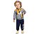 CONJUNTO INFANTIL MASCULINO TIGRE CINZA MESCLA KYLY - Imagem 1