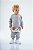 CONJUNTO BLUSAO E CALCA EM MOLETOM MESCLA CINZA MEDIO UP BABY - Imagem 1