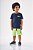 CONJUNTO INFANTIL CAMISETA MALHA E BERMUDA MOLETOM AZUL ESCURO MILON - Imagem 1