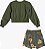 CONJUNTO CASACO E SHORTS URSO VERDE MILITAR MOMI - Imagem 7