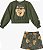CONJUNTO CASACO E SHORTS URSO VERDE MILITAR MOMI - Imagem 6