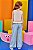 CALCA WIDE LEG EM JEANS INFANTIL ARKANSAS KUKIE - Imagem 2
