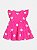 VESTIDO INFANTIL BORDADOS FLOR ROSA NEON MOMI - Imagem 1