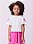 CONJUNTO INFANTIL BLUSA OFF E SAIA PINK MOMI - Imagem 3