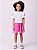 CONJUNTO INFANTIL BLUSA OFF E SAIA PINK MOMI - Imagem 1