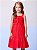 VESTIDO DE LAISE COM LACO INFANTIL VERMELHO MOMI - Imagem 3