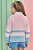 BLUSA EM TRICOT LISTRADO ROSA AZUL E BEGE KUKIE - Imagem 5