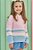 BLUSA EM TRICOT LISTRADO ROSA AZUL E BEGE KUKIE - Imagem 4