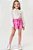 CONJUNTO INFANTIL CAMISA E SHORT ROSA ESCURO KUKIE - Imagem 1