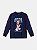 T-SHIRT MANGA LONGA INFANTIL MICHEY AZUL MARINHO YOUCCIE - Imagem 1