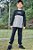 CONJUNTO CAMISETA E CALCA JOGGER PRETO E CINZA LUC.BOO - Imagem 1