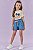 CONJUNTO BLUSA E SHORTS EM JEANS MINI BORDADO KUKIÊ - Imagem 1