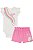 CONJUNTO BODY EM COTTON E SHORTS EM MOLECOTTON ROSA ESCURO KUKIÊ - Imagem 2